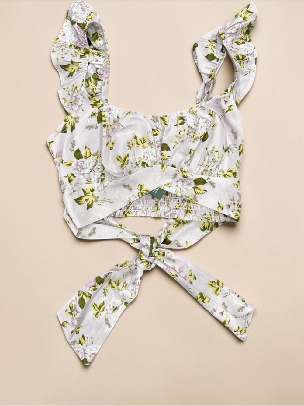 wild fable Lavensar Floral Tie-Back Crop Top